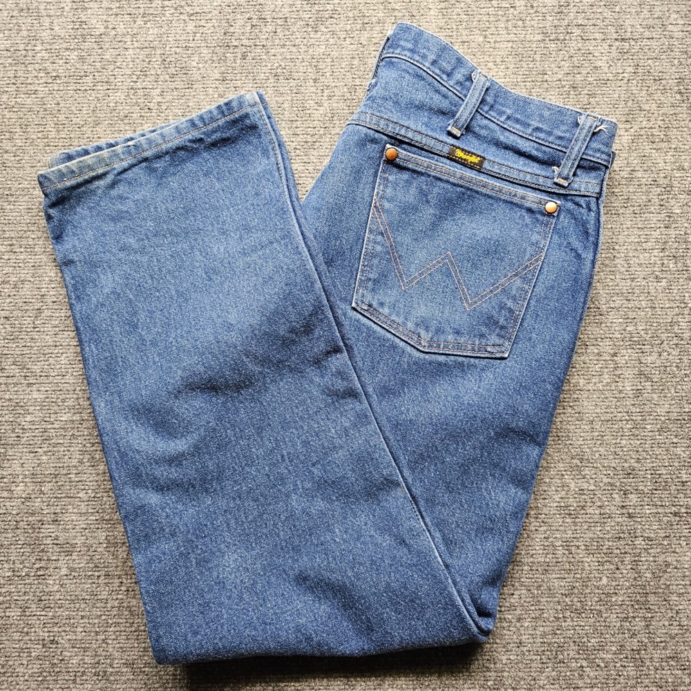 Wrangler 13MWZ Cowboy Cut Original Fit Jeans Blue Denim 38x30 Mens